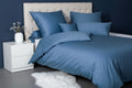 Mako Satin Uni Jeans Blau