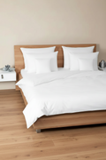Mako Satin Uni Farbe Weiß